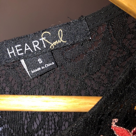 Heart Soul Cold Shoulder Mini Dress with Lace Sz S - Picture 4 of 7